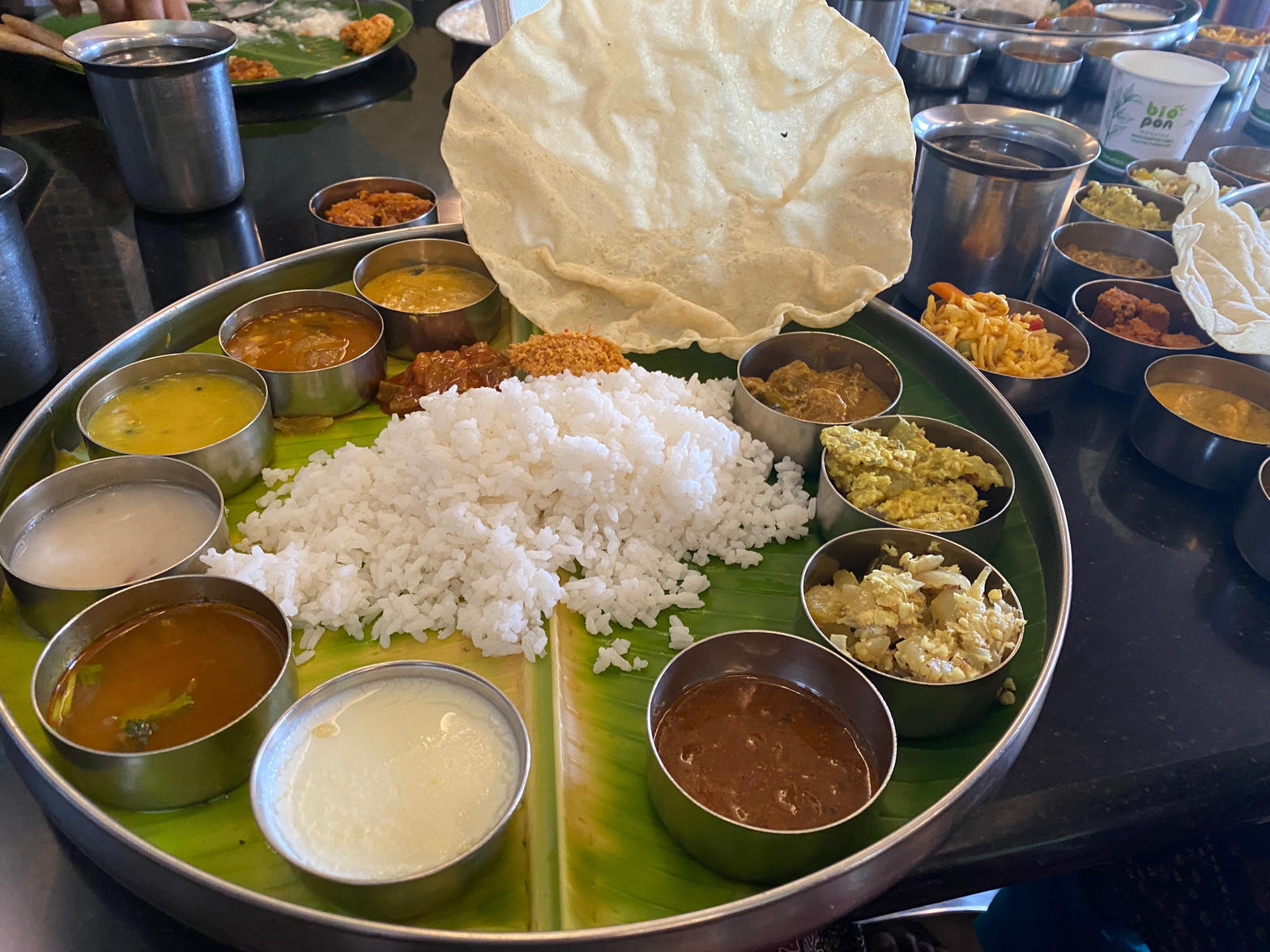 South Indian vegetarian meals